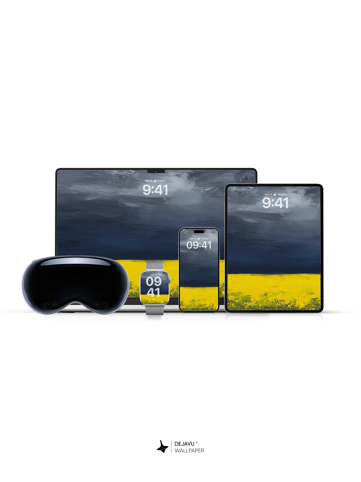 Yellow Field and Stormy Sky Wallpaper 4K for Mobile Background