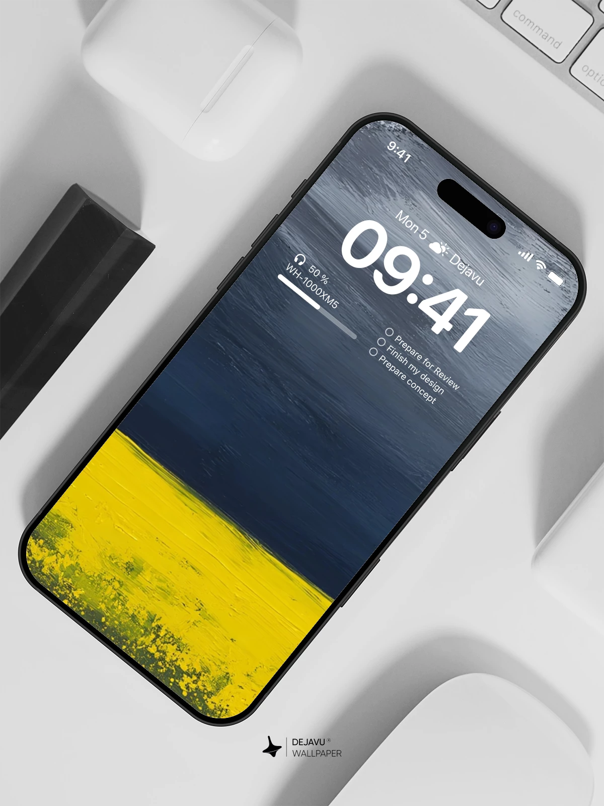 Yellow Field and Stormy Sky Wallpaper 4K for Mobile Background