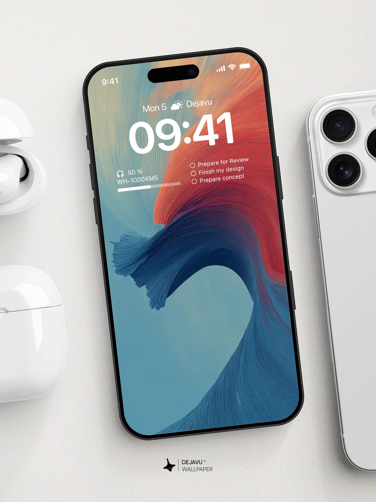 抽象波浪流体艺术壁纸 4K 用于iPhone锁屏