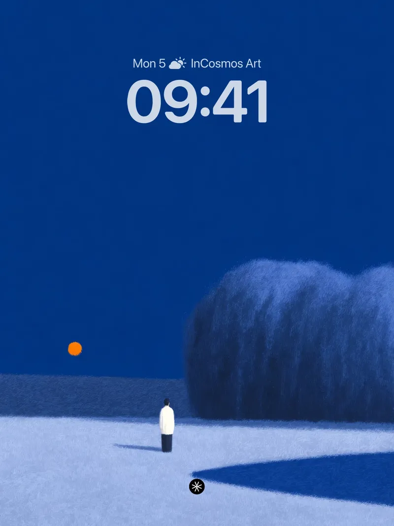 Serene Solitude Minimalist Background