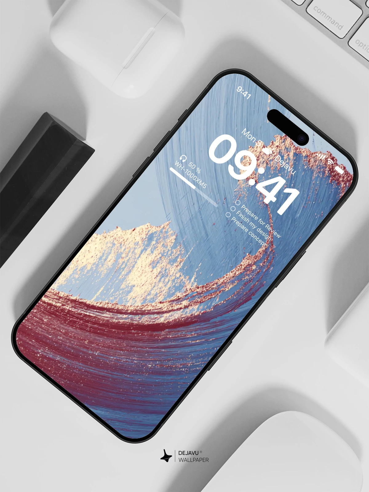 Ocean Wave Abstract Wallpaper 4K for Mobile Background