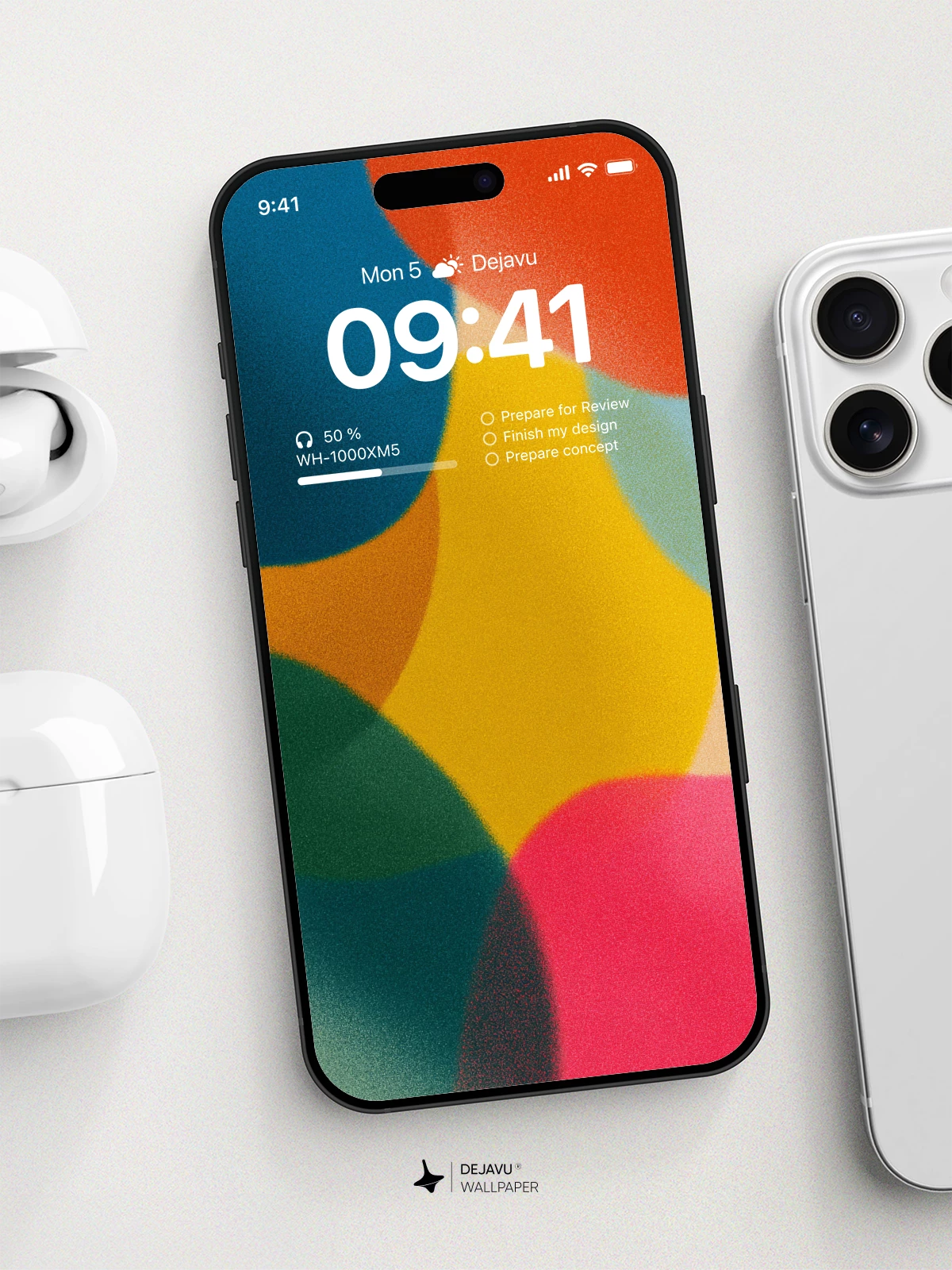 Vibrant Abstract Shapes 8K Wallpaper