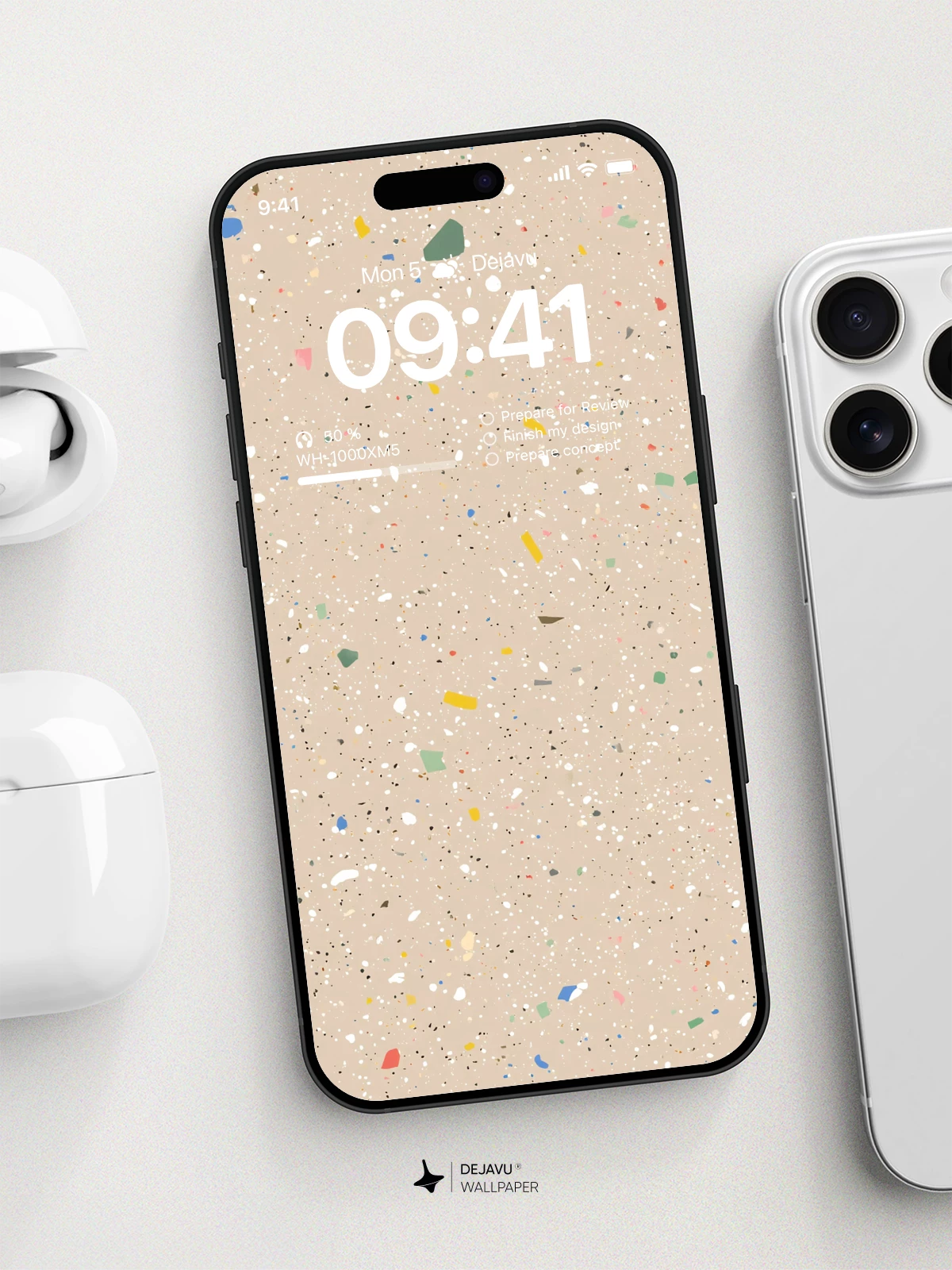 水磨石纹理壁纸4K iPhone锁屏