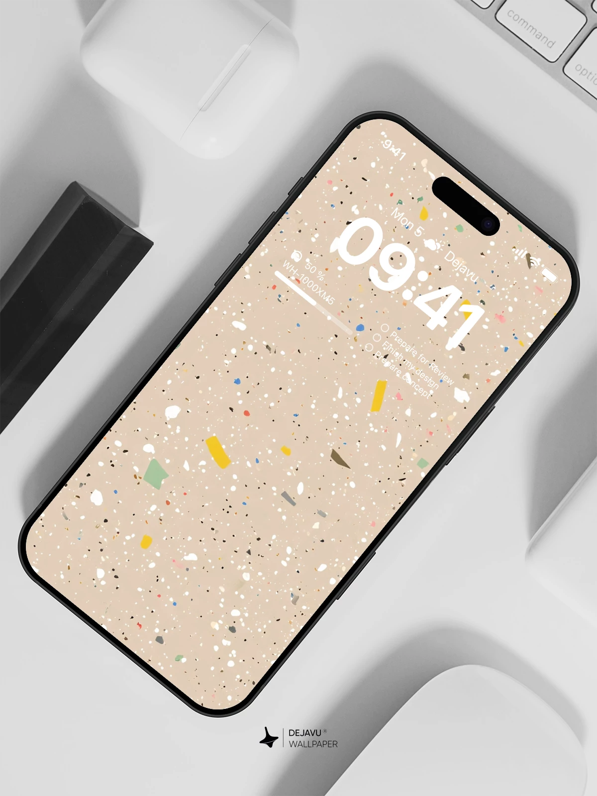 水磨石纹理壁纸4K iPhone锁屏
