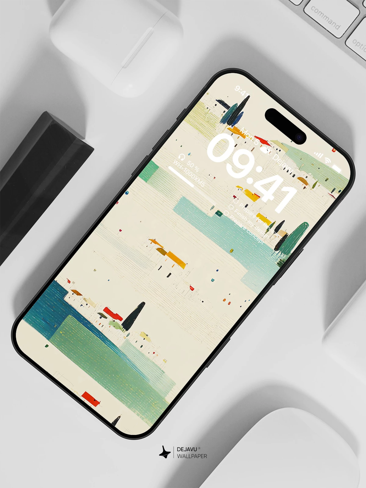Abstract Geometric Landscape Wallpaper 4K for iPhone Lock Screen