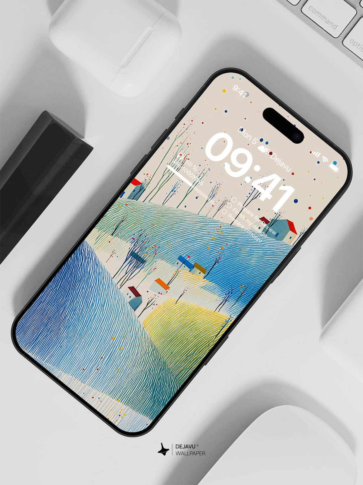 Hillside Village Wallpaper 4K for iPhone Lock Screen