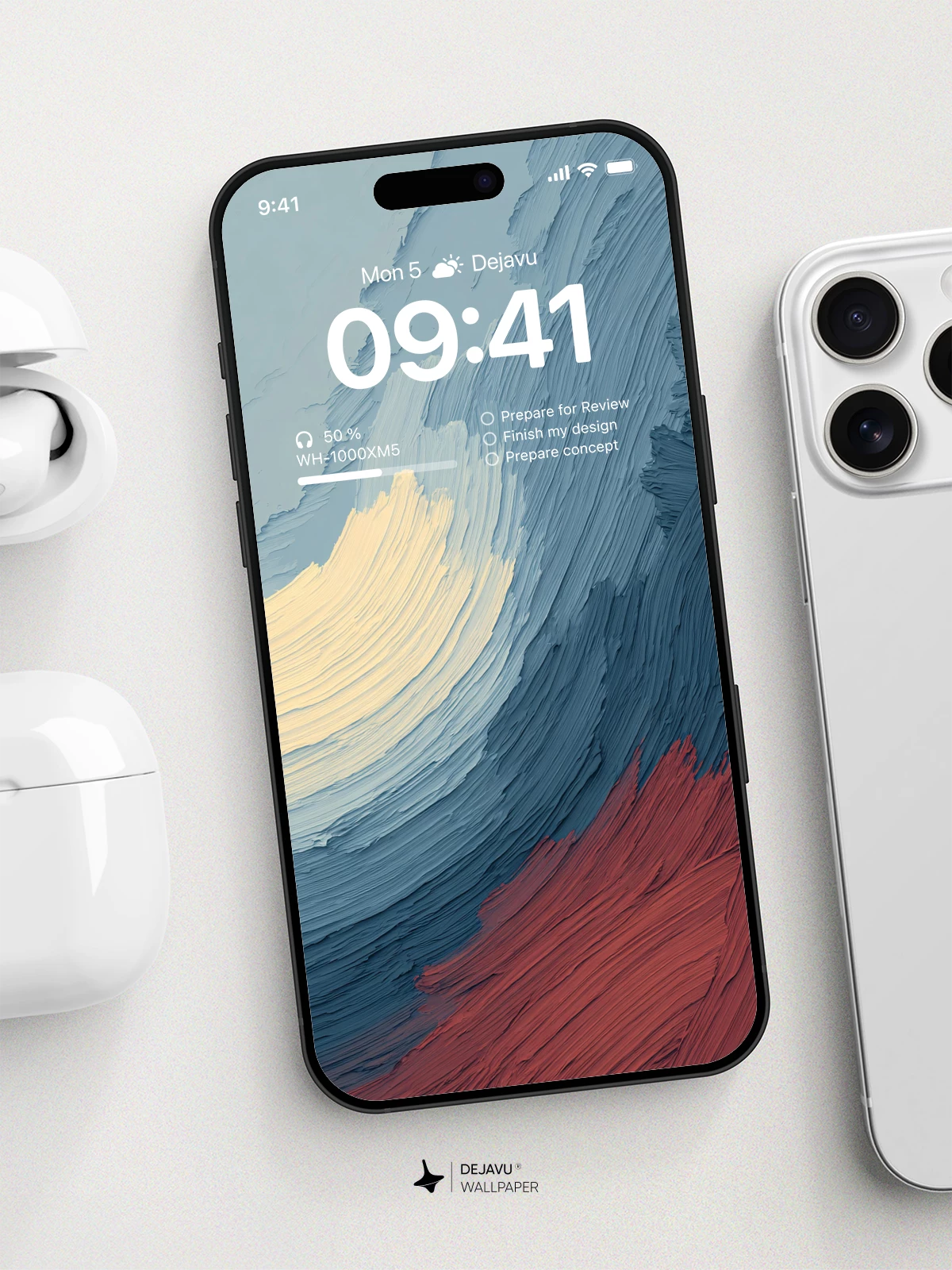 Abstract Ocean Waves Wallpaper 4K for iPhone Lock Screen