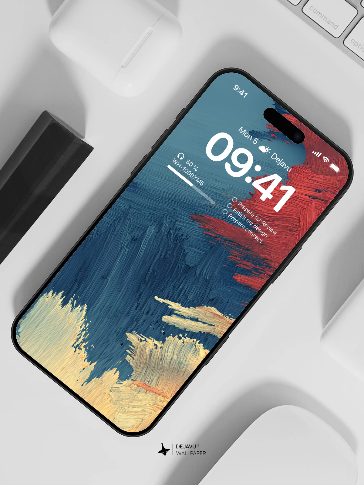 Abstract Brushstroke Wallpaper 4K for iPhone Lock Screen