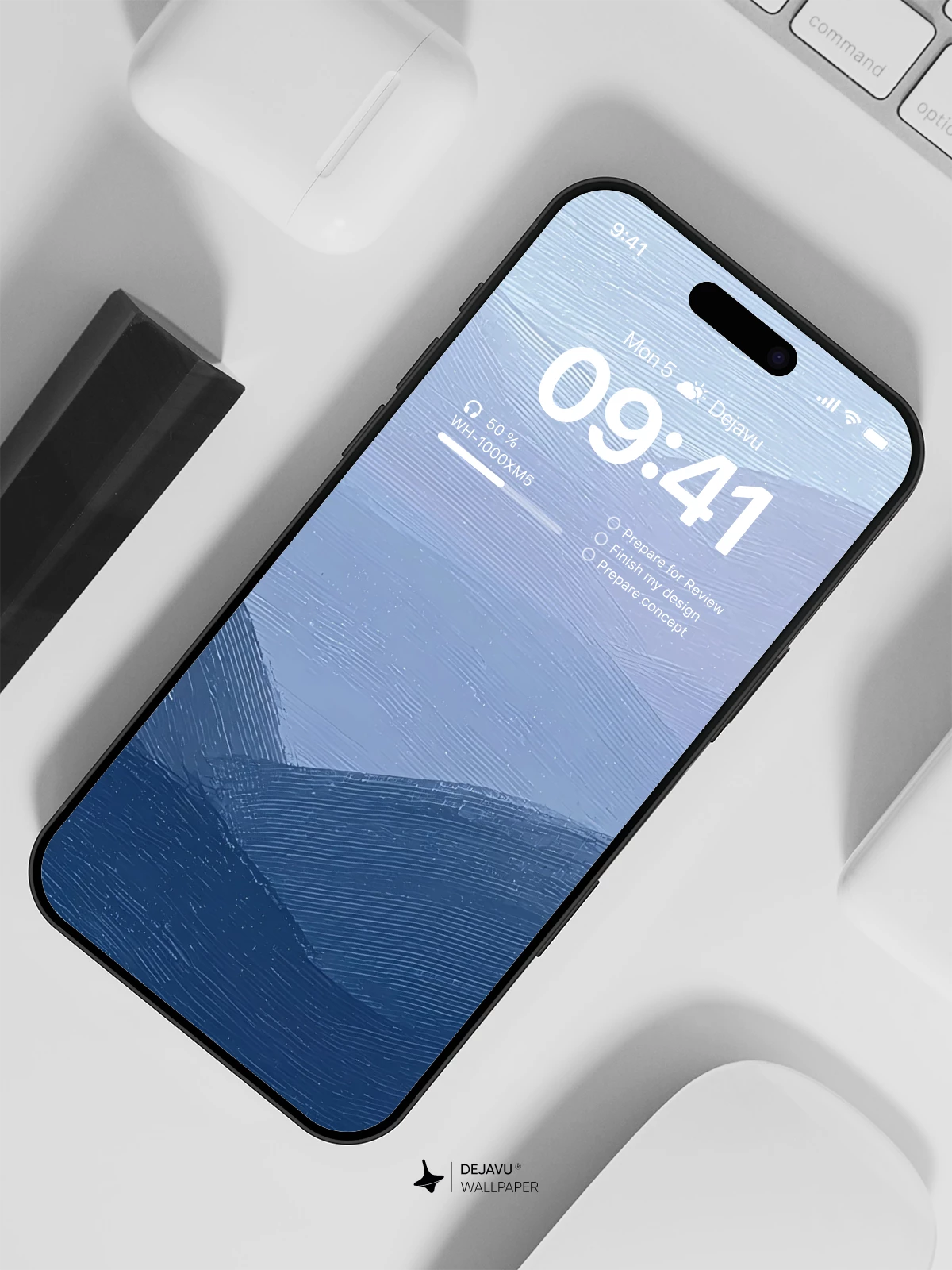 Blue Mountain Waves Wallpaper 4K for iPhone Lock Screen