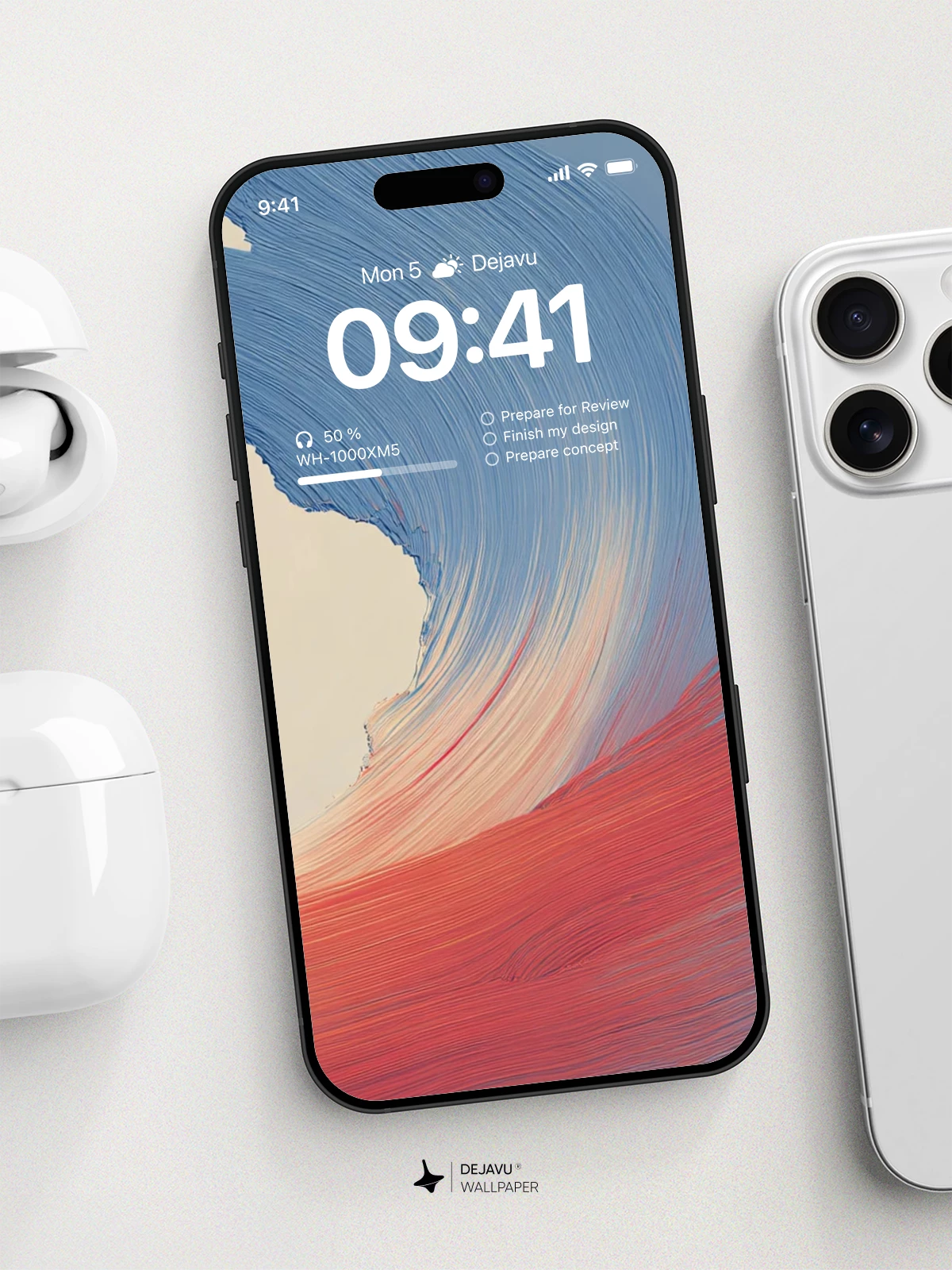抽象波浪艺术壁纸 4K 用于iPhone锁屏