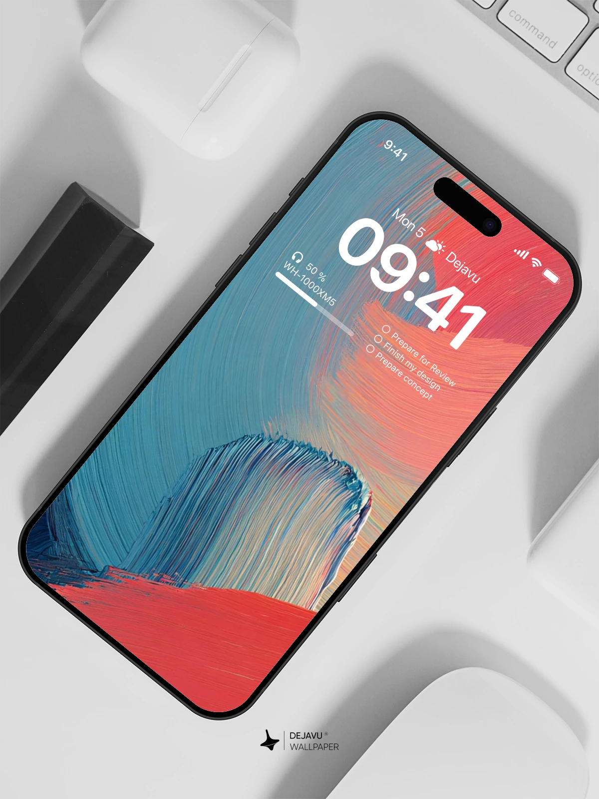 抽象色彩笔触壁纸 4K for iPhone Lock Screen