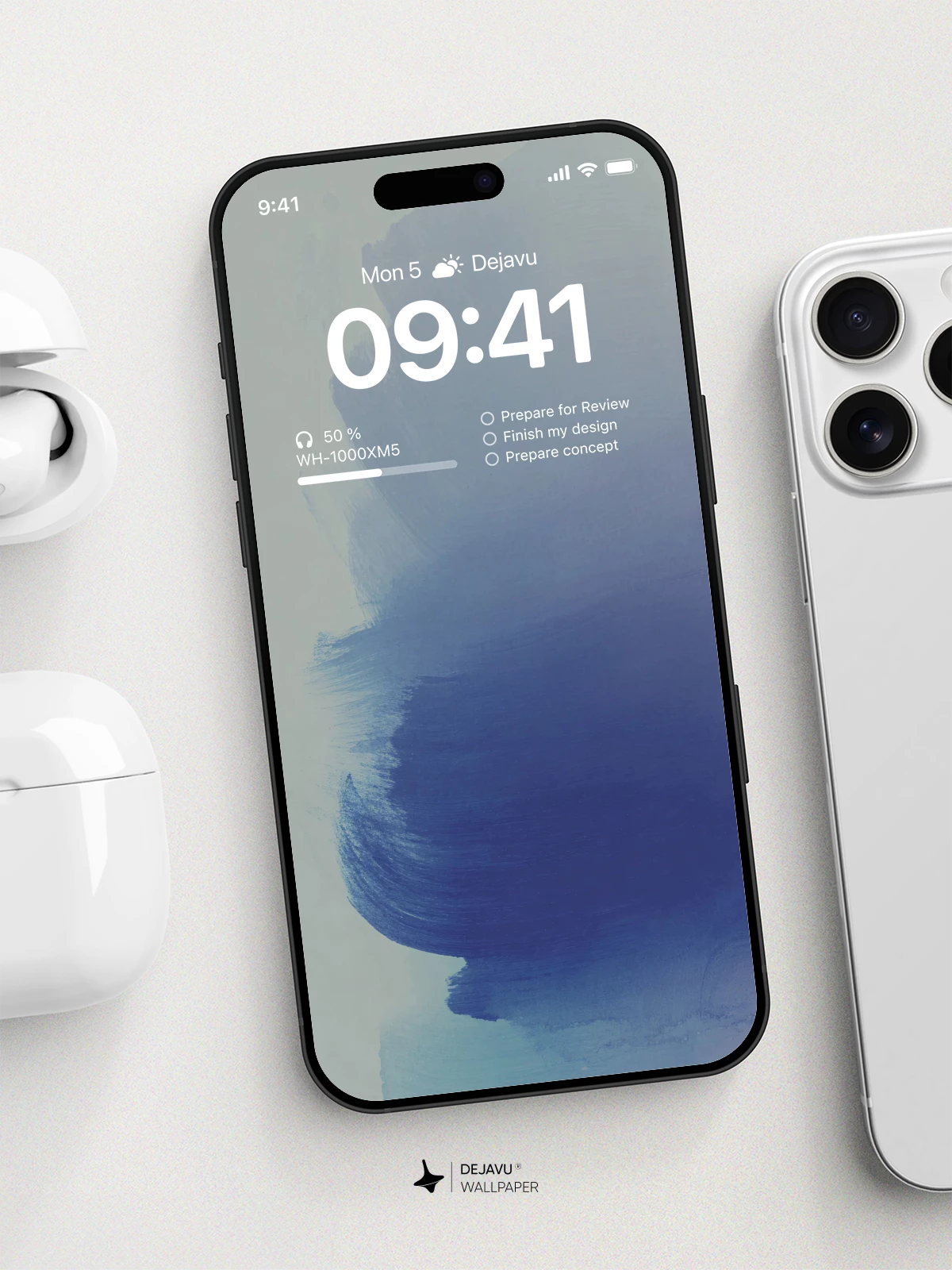 Blue Gradient Wallpaper 4K for iPhone Lock Screen