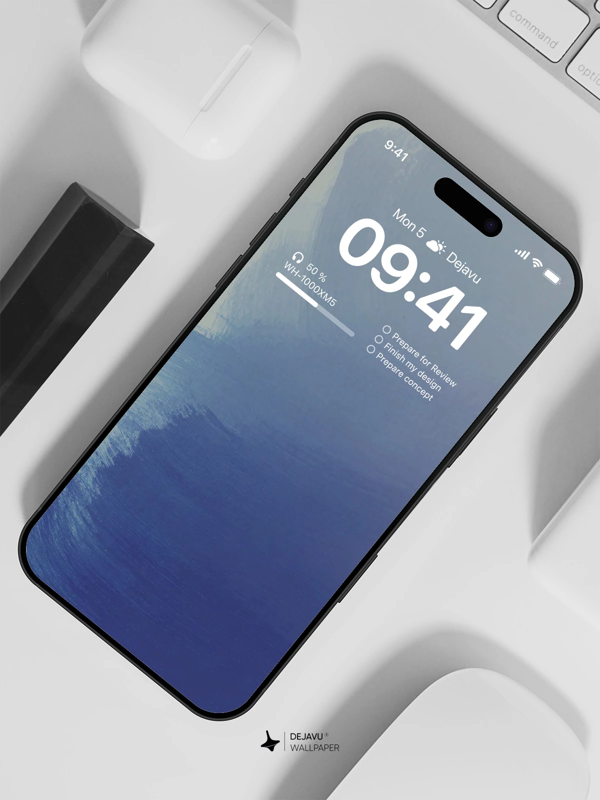Blue Gradient Wallpaper 4K for iPhone Lock Screen