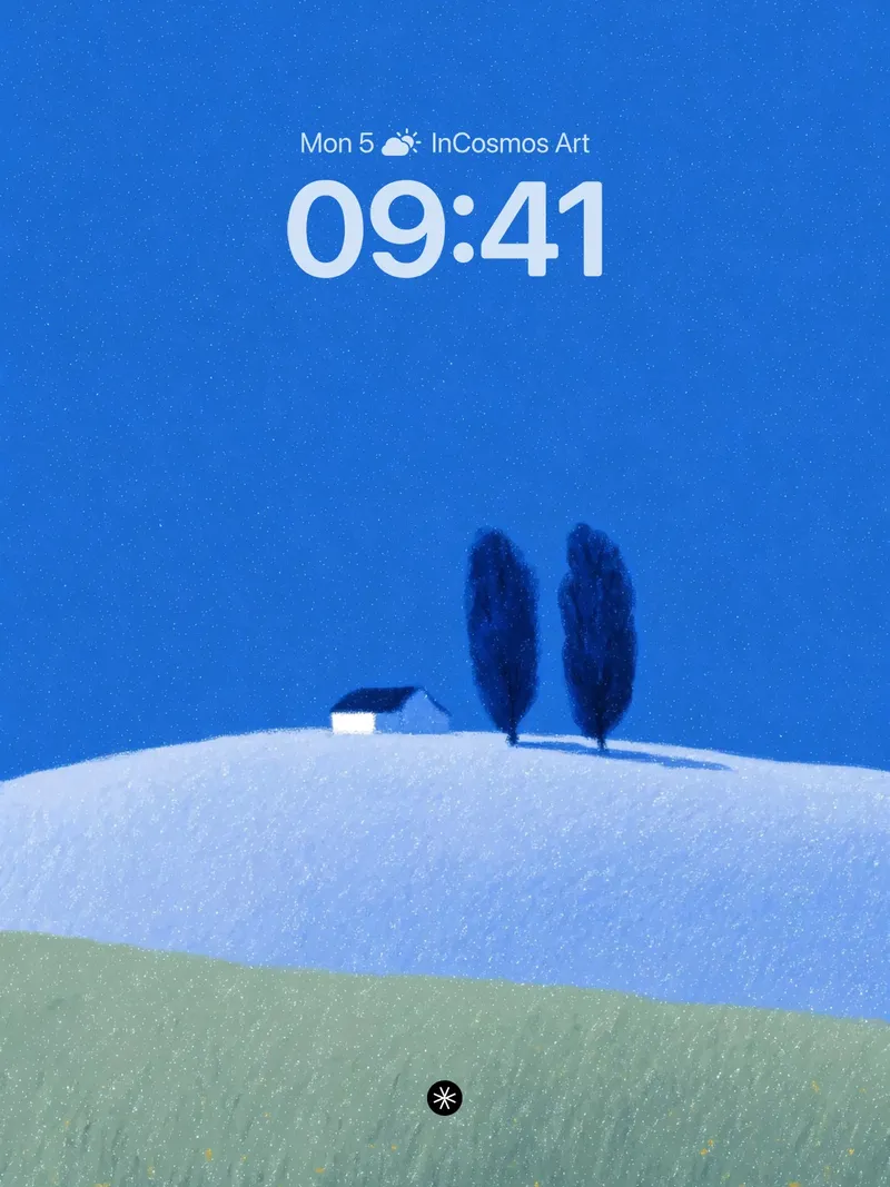 Serene Grassland Minimalist Wallpaper Background