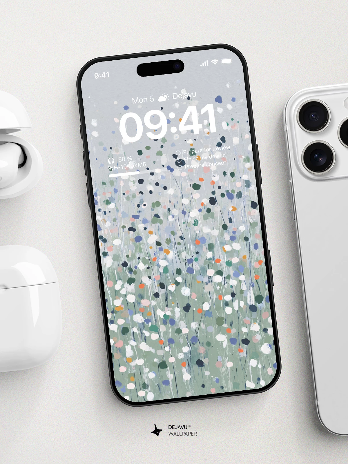 抽象花卉壁纸 4K 适用于iPhone锁屏