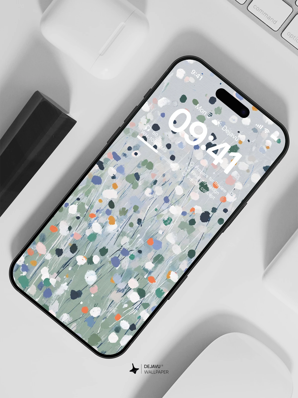抽象花卉壁纸 4K 适用于iPhone锁屏