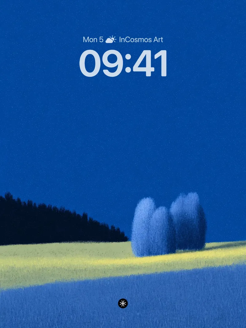 Surreal Blue Horizon Wallpaper