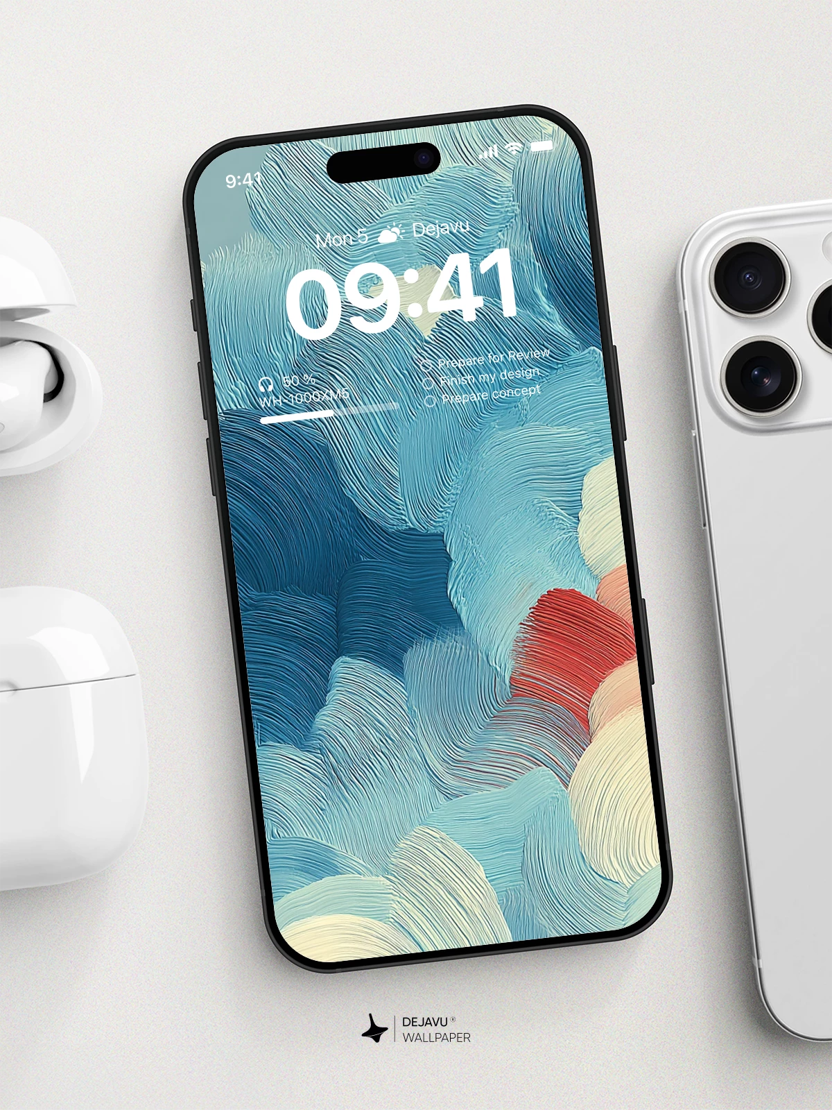 Blue Abstract Lines Wallpaper 4K for iPhone Lock Screen