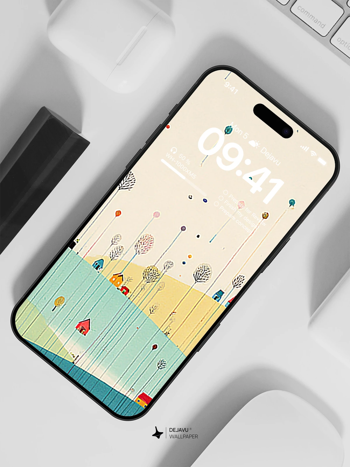 Abstract Colorful Landscape Wallpaper 4K for iPhone Lock Screen