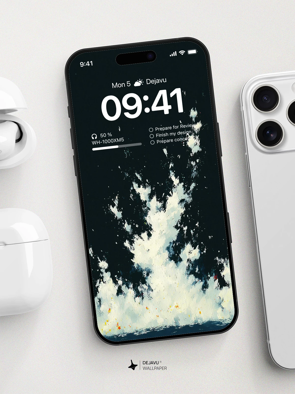 Abstract Watercolor Wallpaper 4K for iPhone Lock Screen