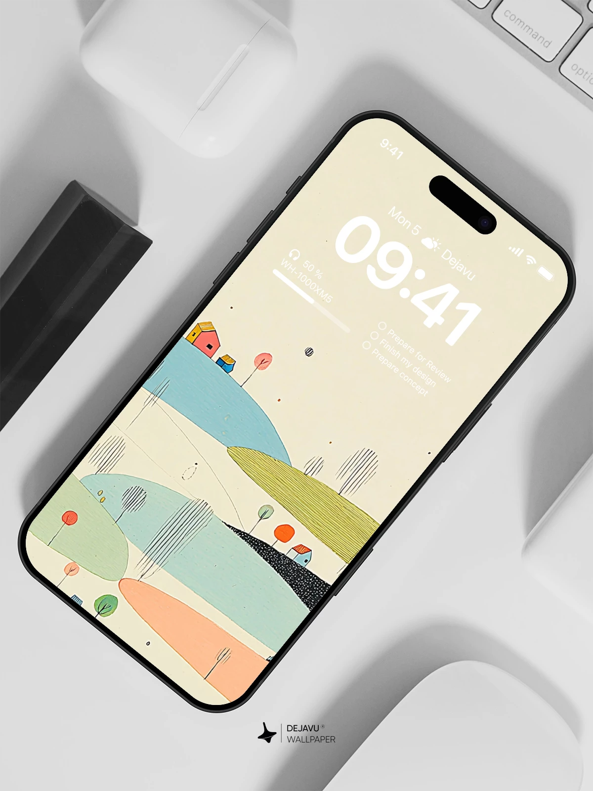 Minimalist Landscape Wallpaper 4K for iPhone Lock Screen