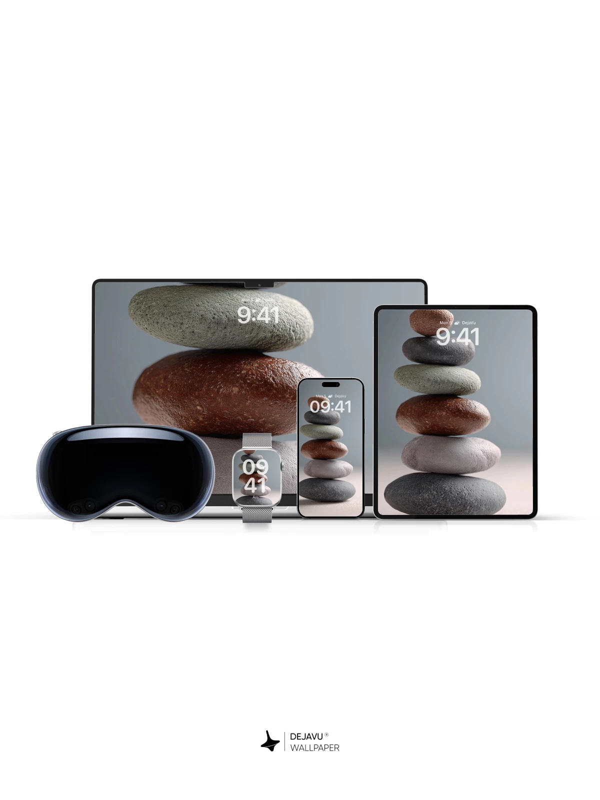 Zen Balance Stacked Stones Wallpaper 8K