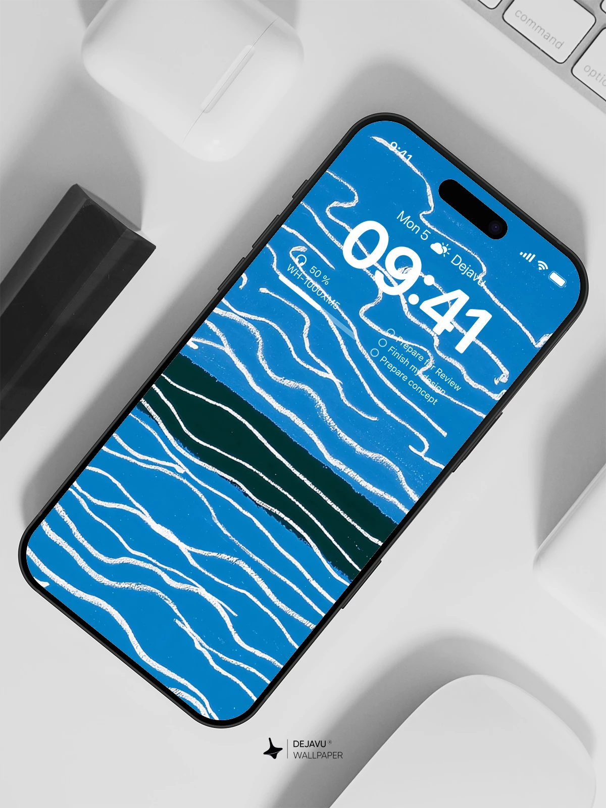 Blue Ocean Waves Wallpaper 4K for iPhone Lock Screen