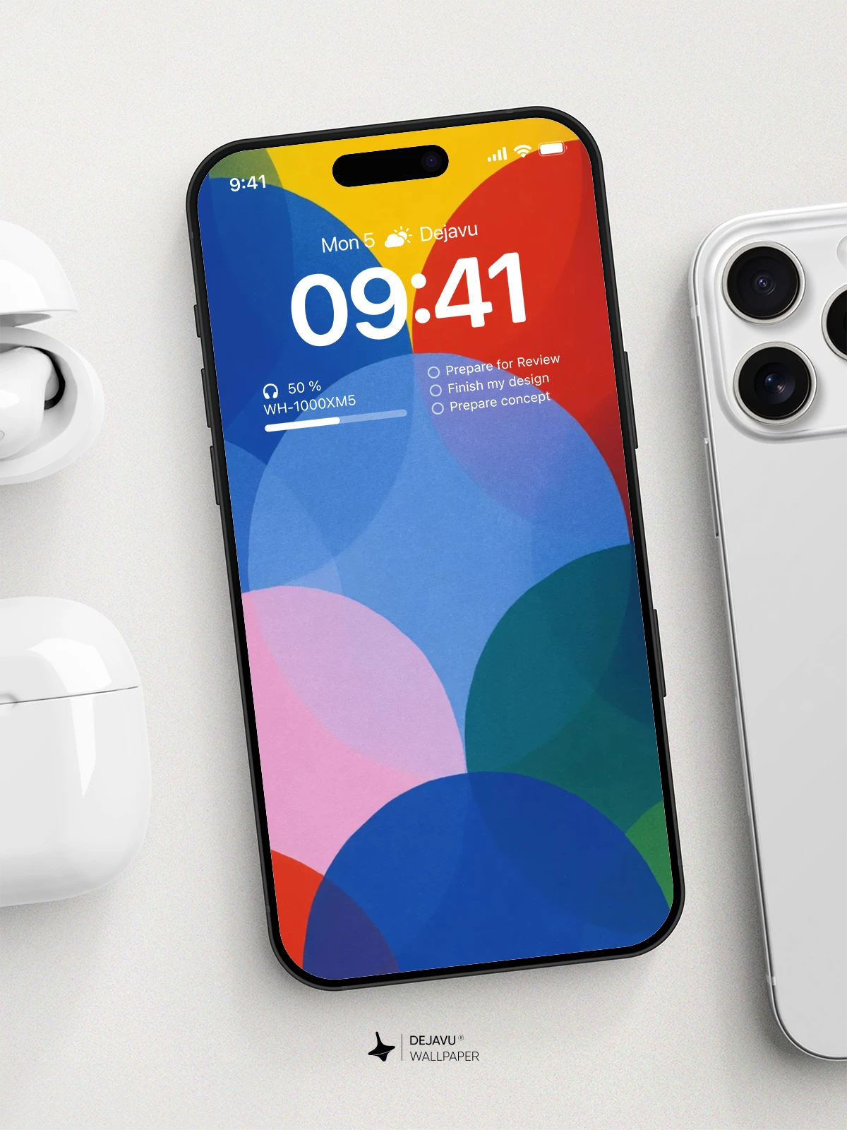 抽象几何圆形壁纸4K iPhone锁屏