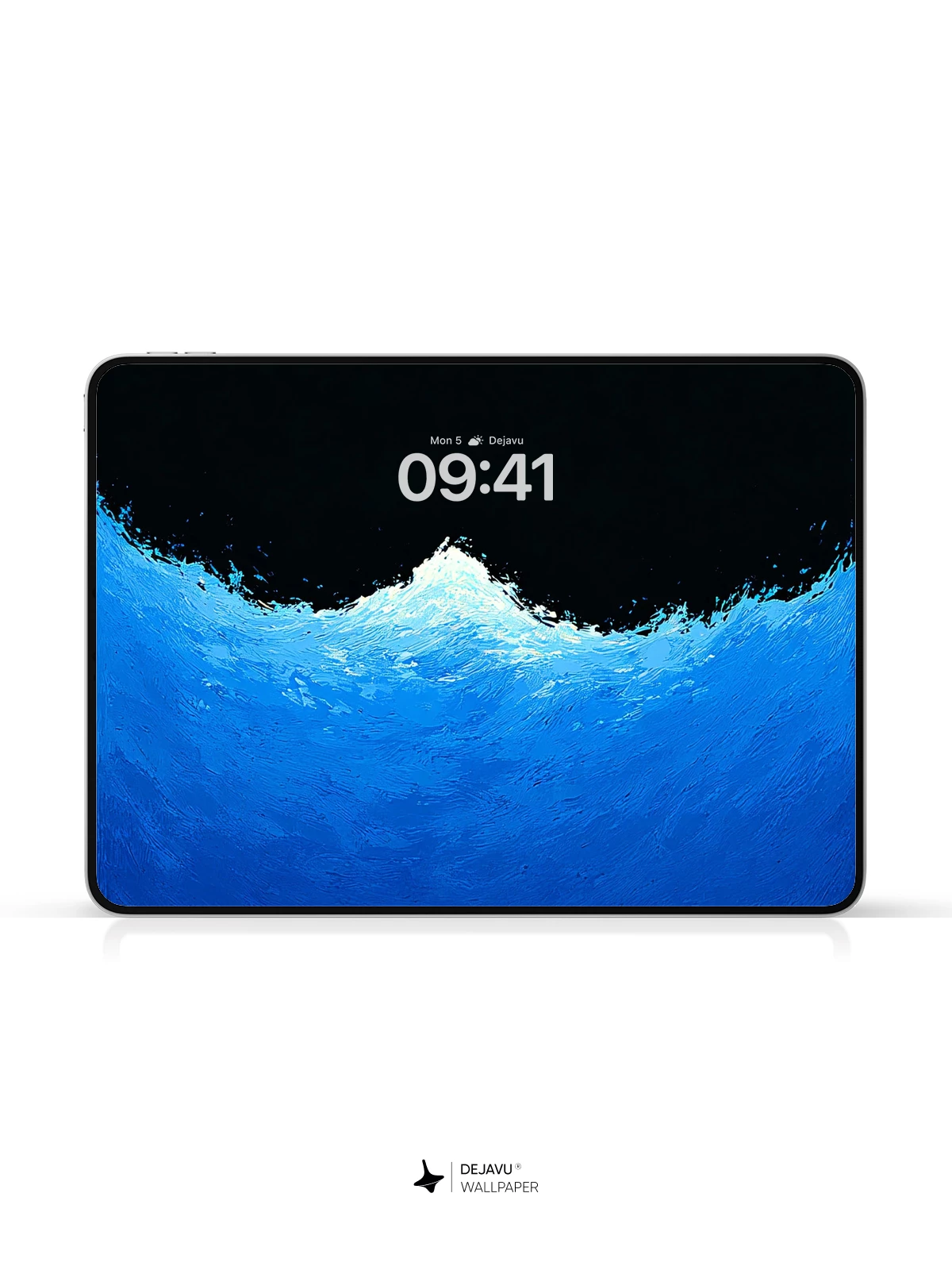 Blue Wave Dark Gradient Wallpaper 4K AMOLED Display Wallpaper