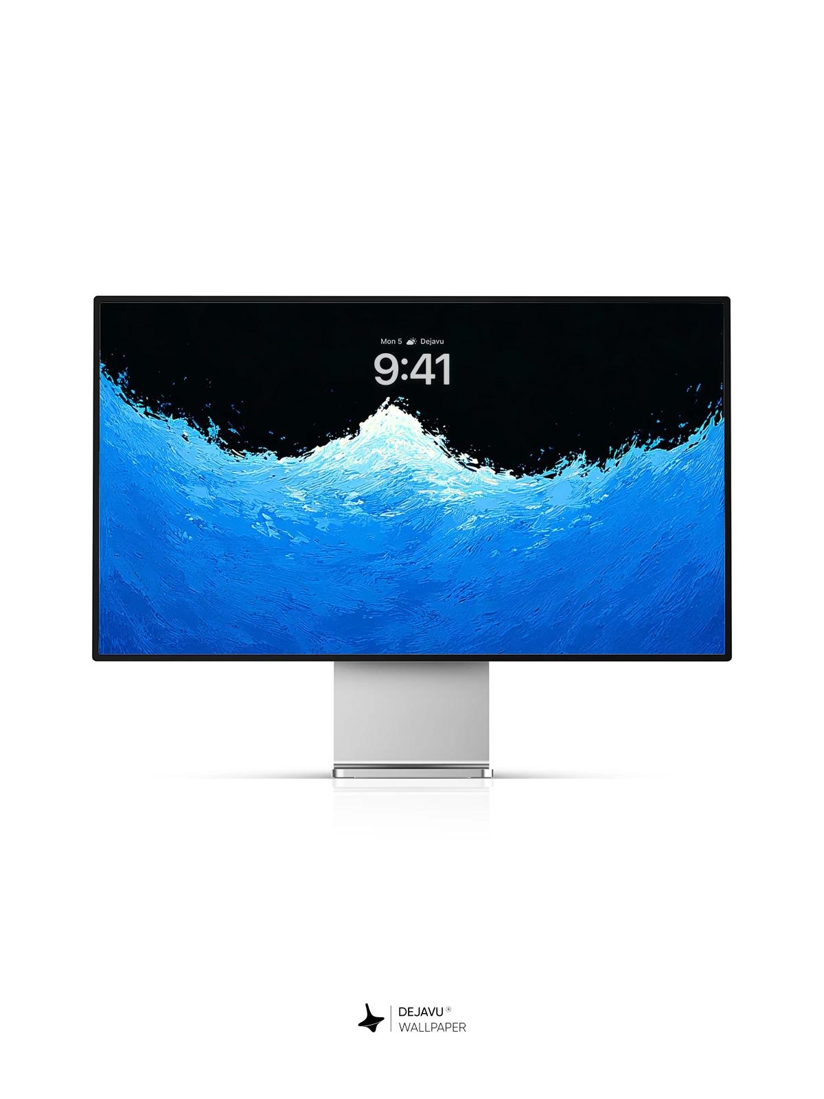 Blue Wave Dark Gradient Wallpaper 4K AMOLED Display Wallpaper