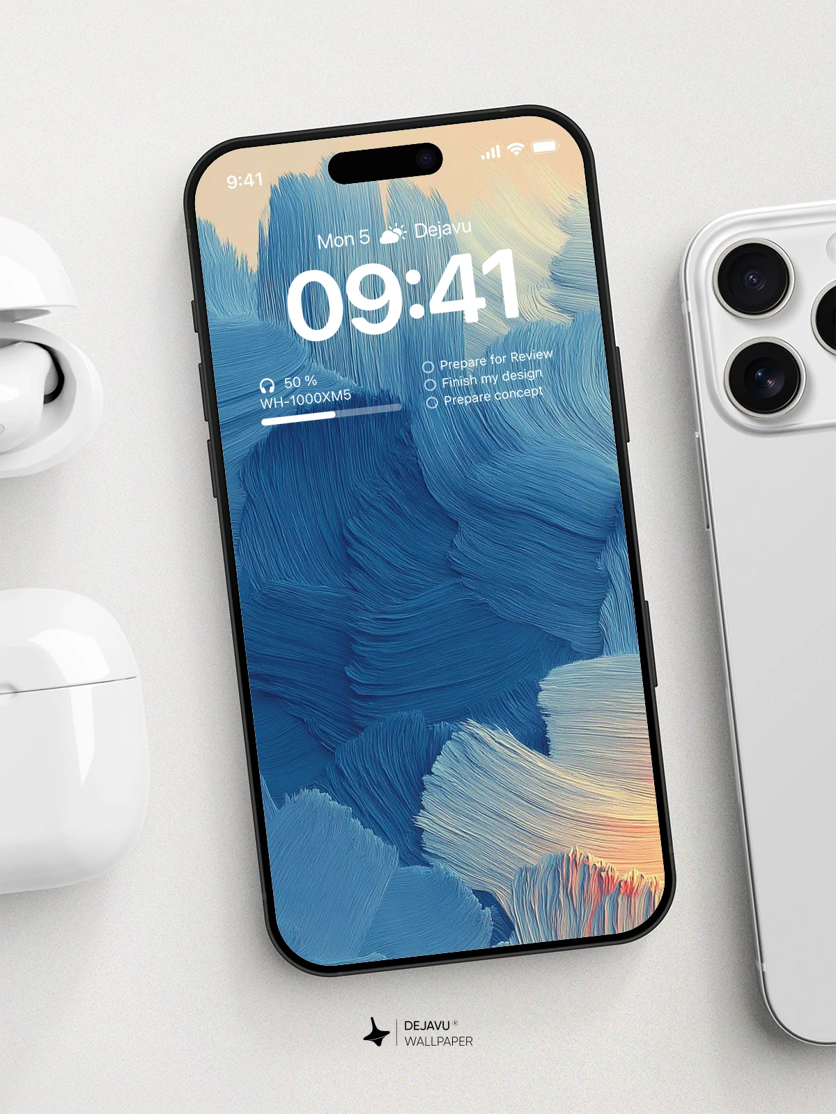 Abstract Blue Gradient Wallpaper 4K for iPhone Lock Screen