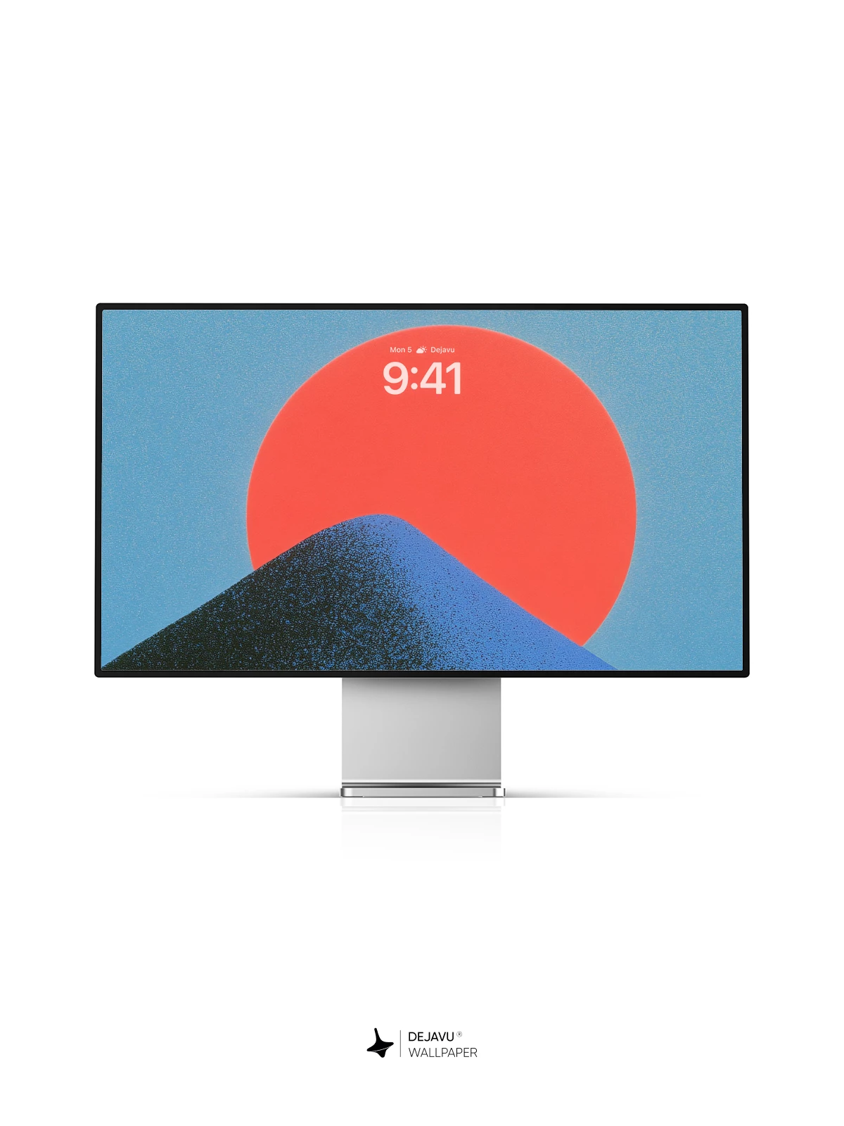 Minimalist Sunset Mountain Wallpaper 4K for iPhone Lock Screen