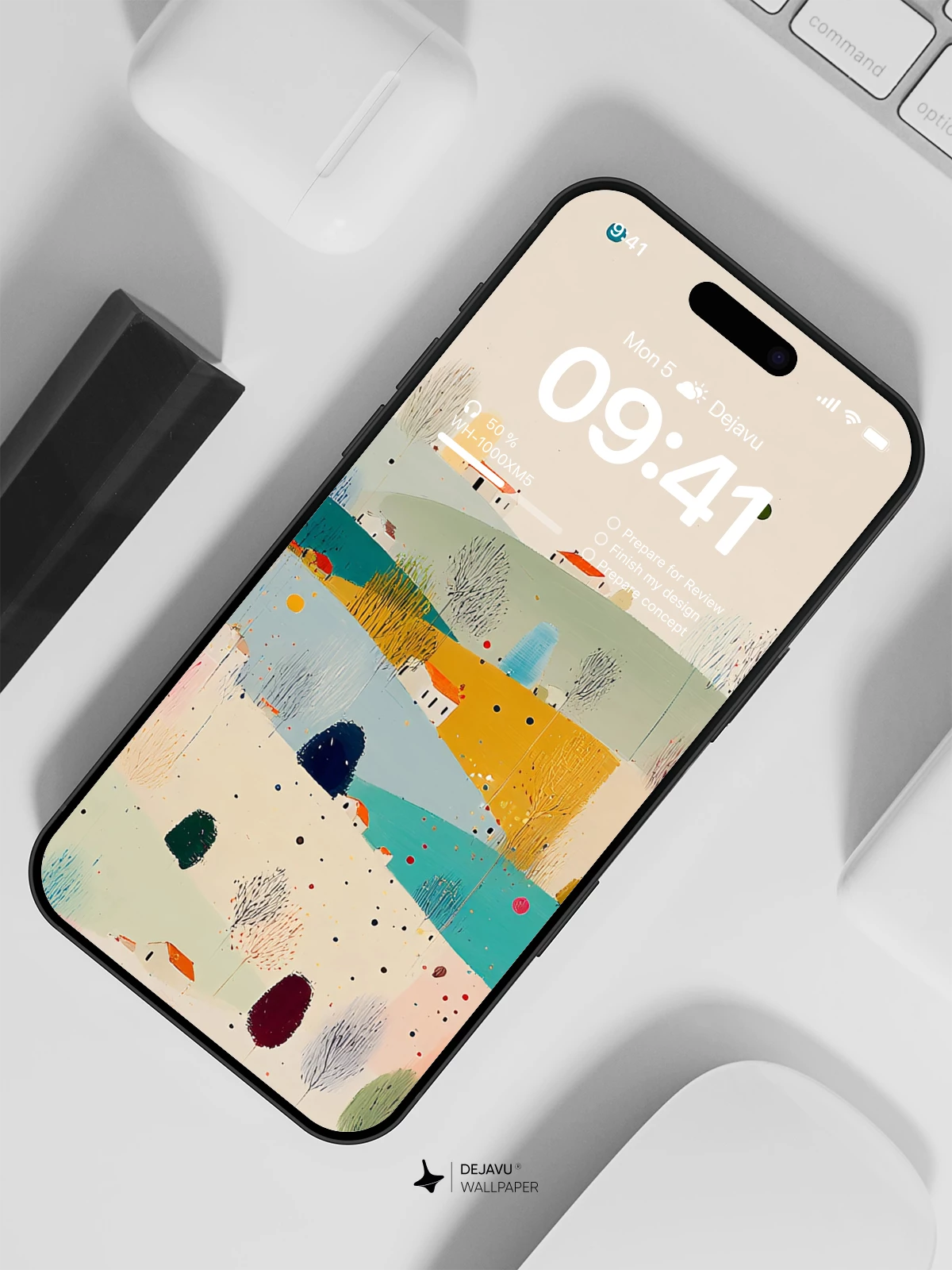 Abstract Landscape Wallpaper 4K for iPhone Lock Screen