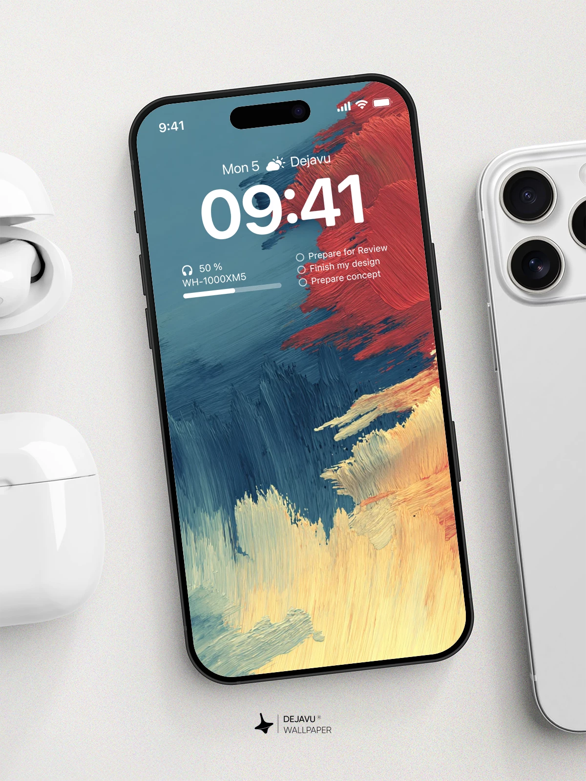 Abstract Colorful Brushstroke Wallpaper 4K for iPhone Lock Screen