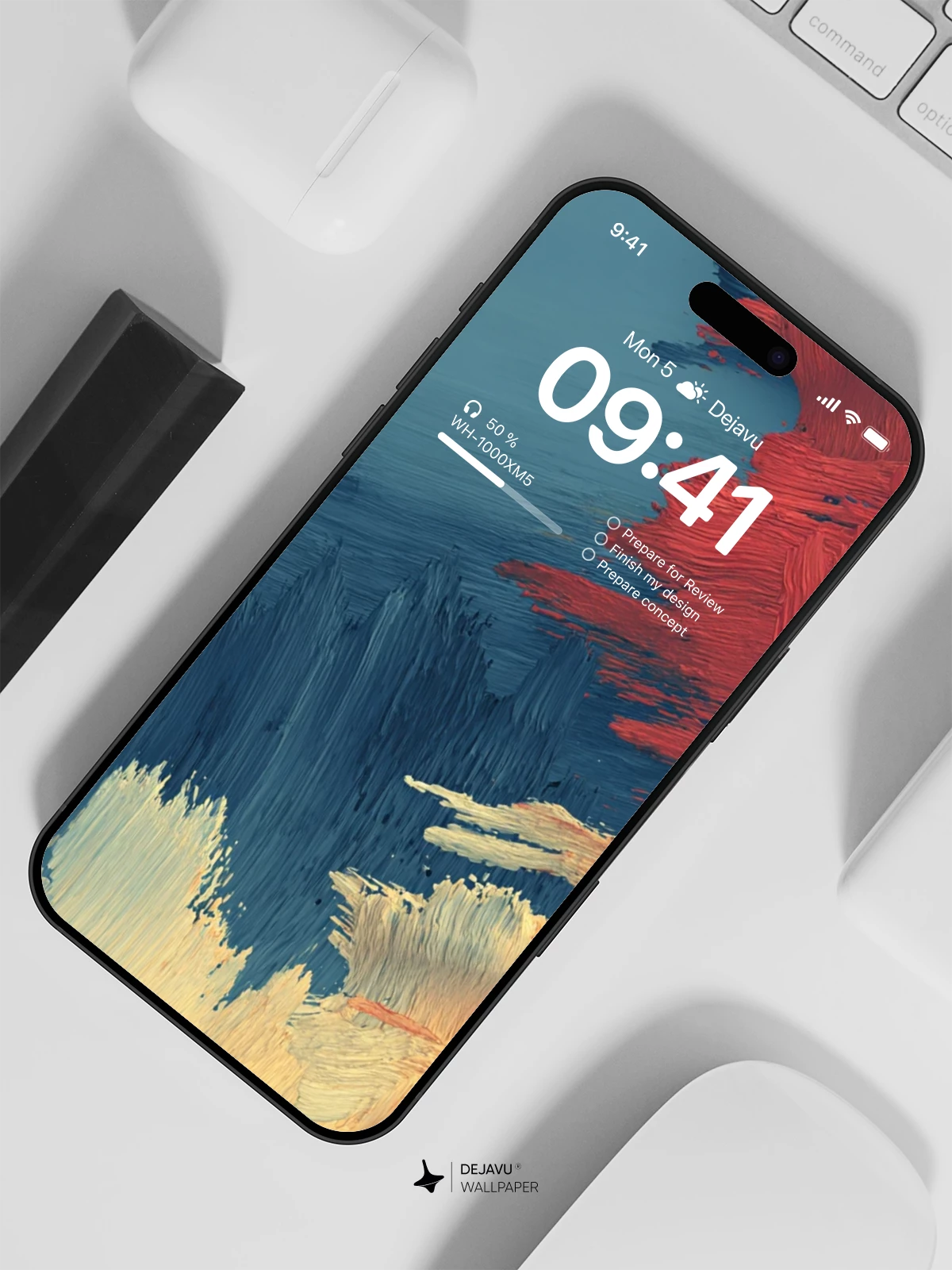 Abstract Colorful Brushstroke Wallpaper 4K for iPhone Lock Screen