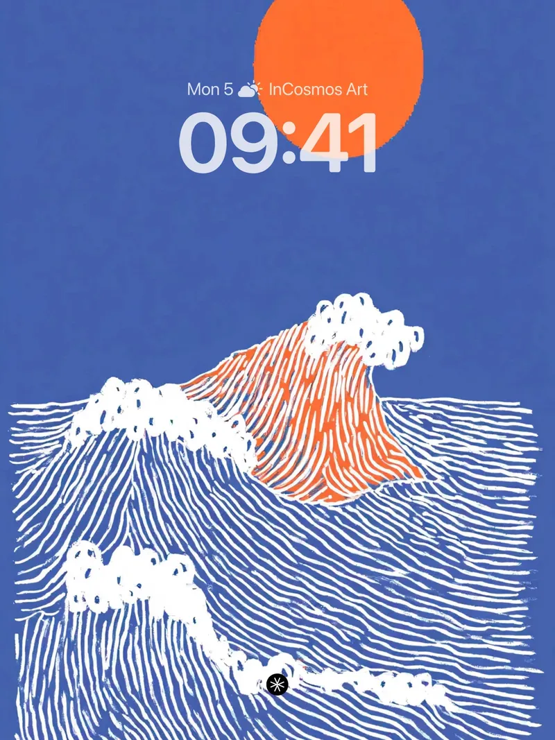 Serene Ocean Sunrise Minimalist Wallpaper