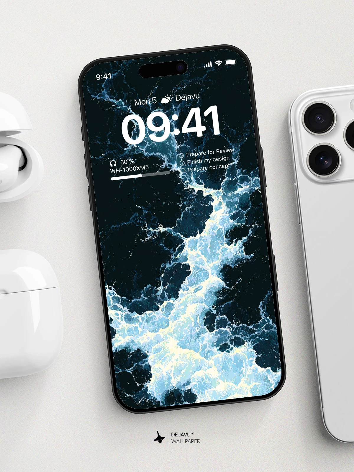 Dynamic Ocean Wave Wallpaper 4K for iPhone Lock Screen