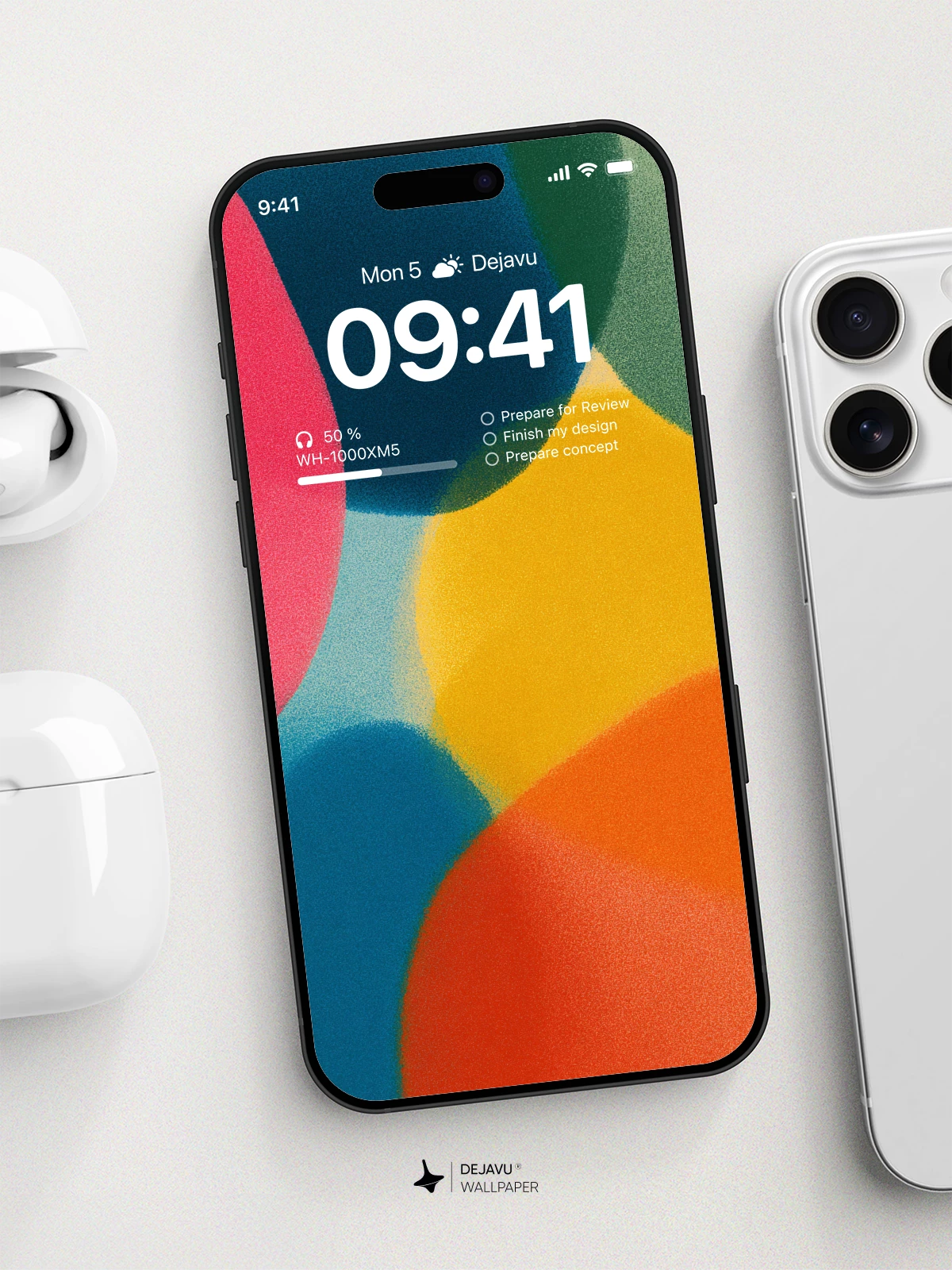 Vibrant Abstract Shapes 8K Wallpaper
