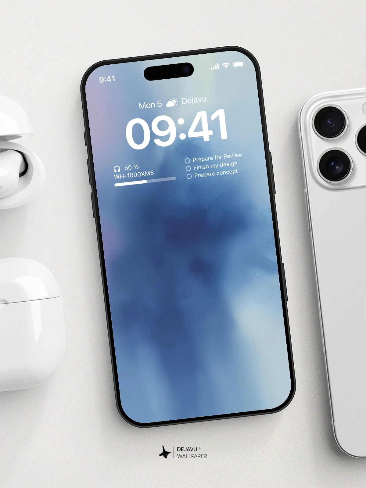 Blue Gradient Wallpaper 4K for iPhone Lock Screen