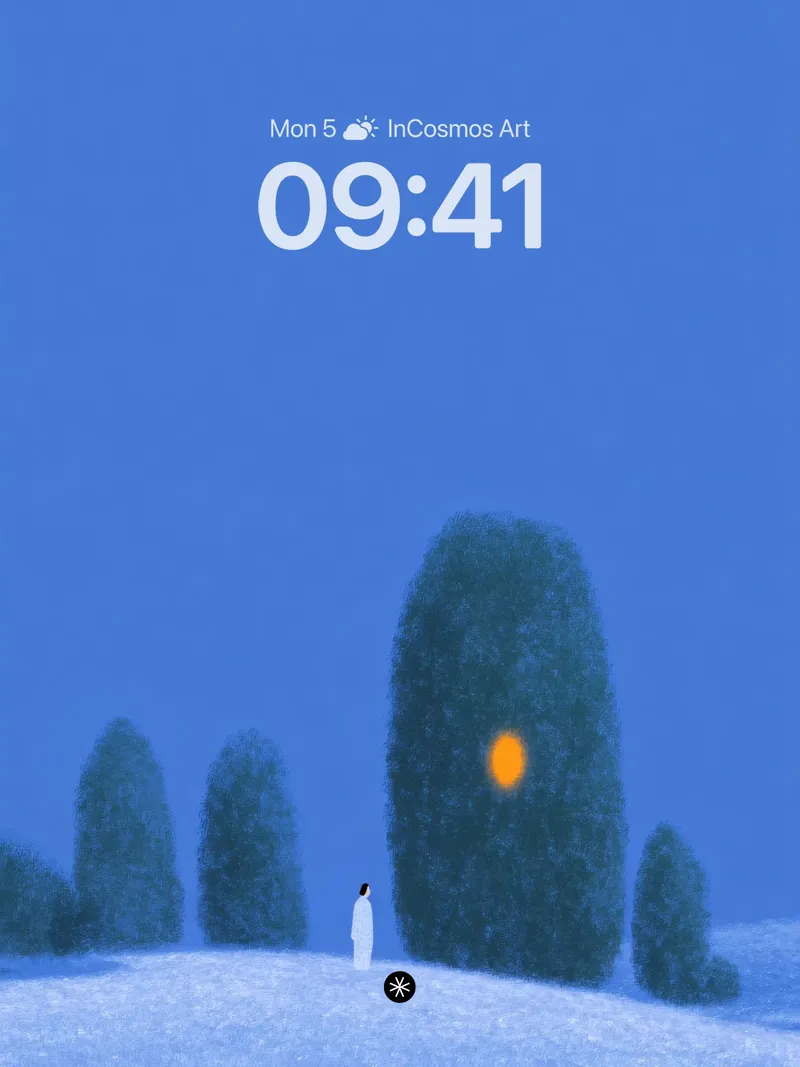 Serene Snowscape Solitude Wallpaper