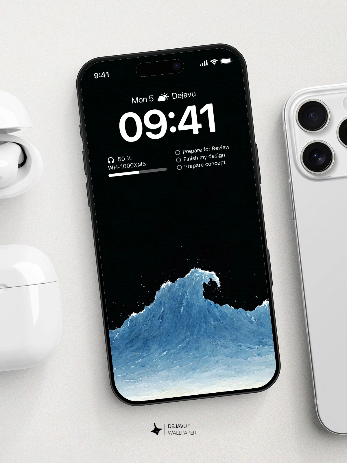 Ocean Wave Wallpaper 4K AMOLED Display Wallpaper