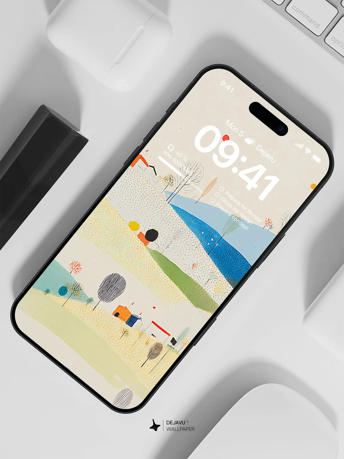 Abstract Landscape Wallpaper 4K Minimal Lock Screen Wallpaper