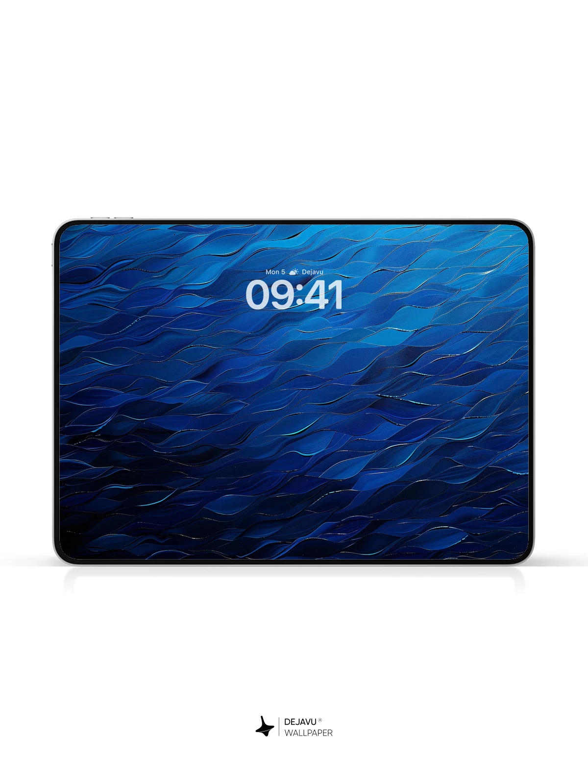 抽象蓝色波浪壁纸4K iPhone锁屏
