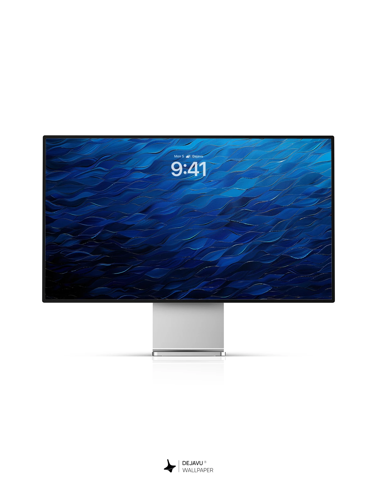 抽象蓝色波浪壁纸4K iPhone锁屏