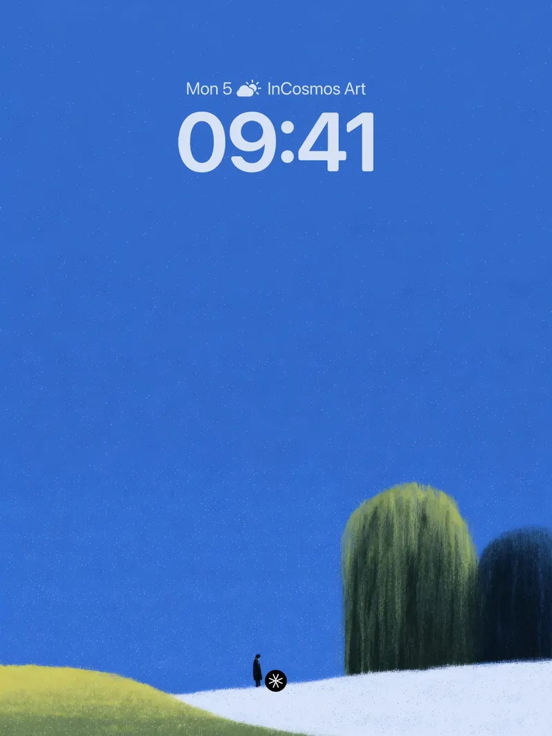 Solitary Wanderer Minimalist Wallpaper