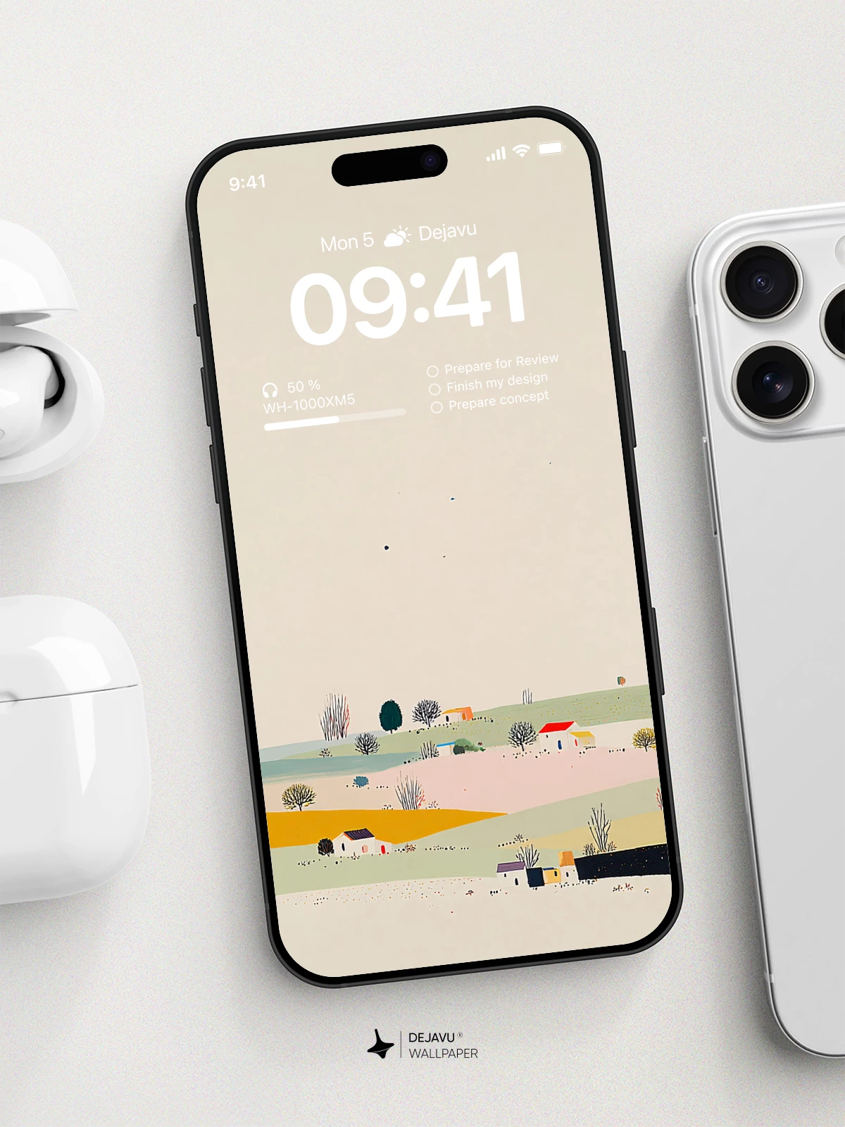 Pastel Countryside Wallpaper 4K for iPhone Lock Screen
