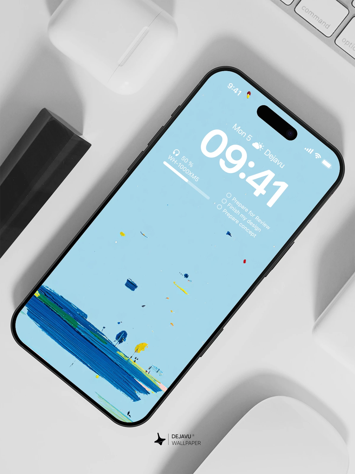 抽象蓝色海洋壁纸4K for iPhone锁屏