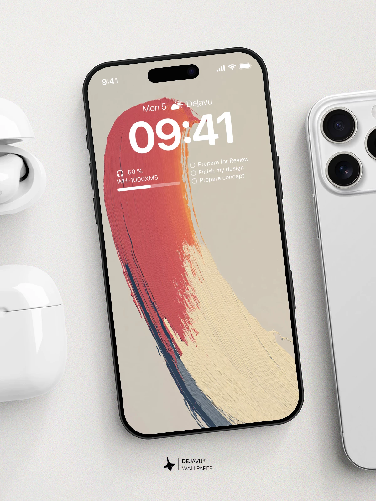 Abstract Red Gradient Wallpaper 4K for iPhone Lock Screen