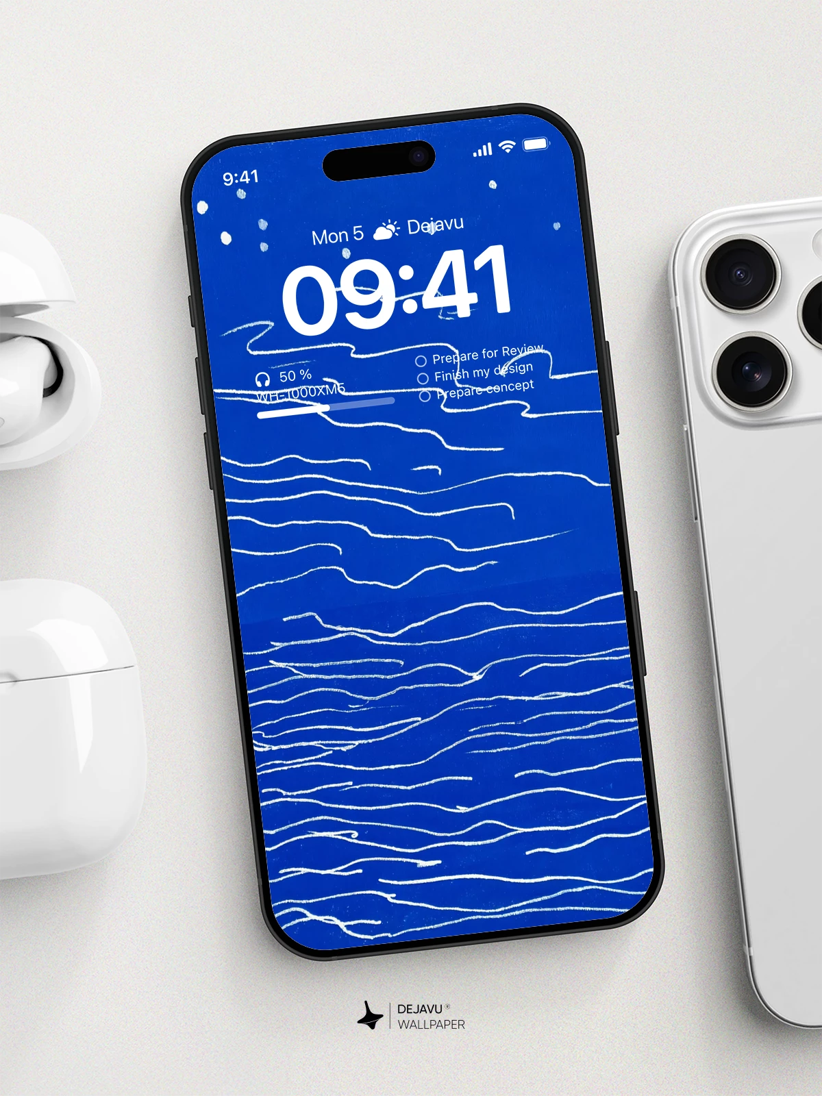 Abstract Blue Wave Wallpaper 4K for Mobile Background