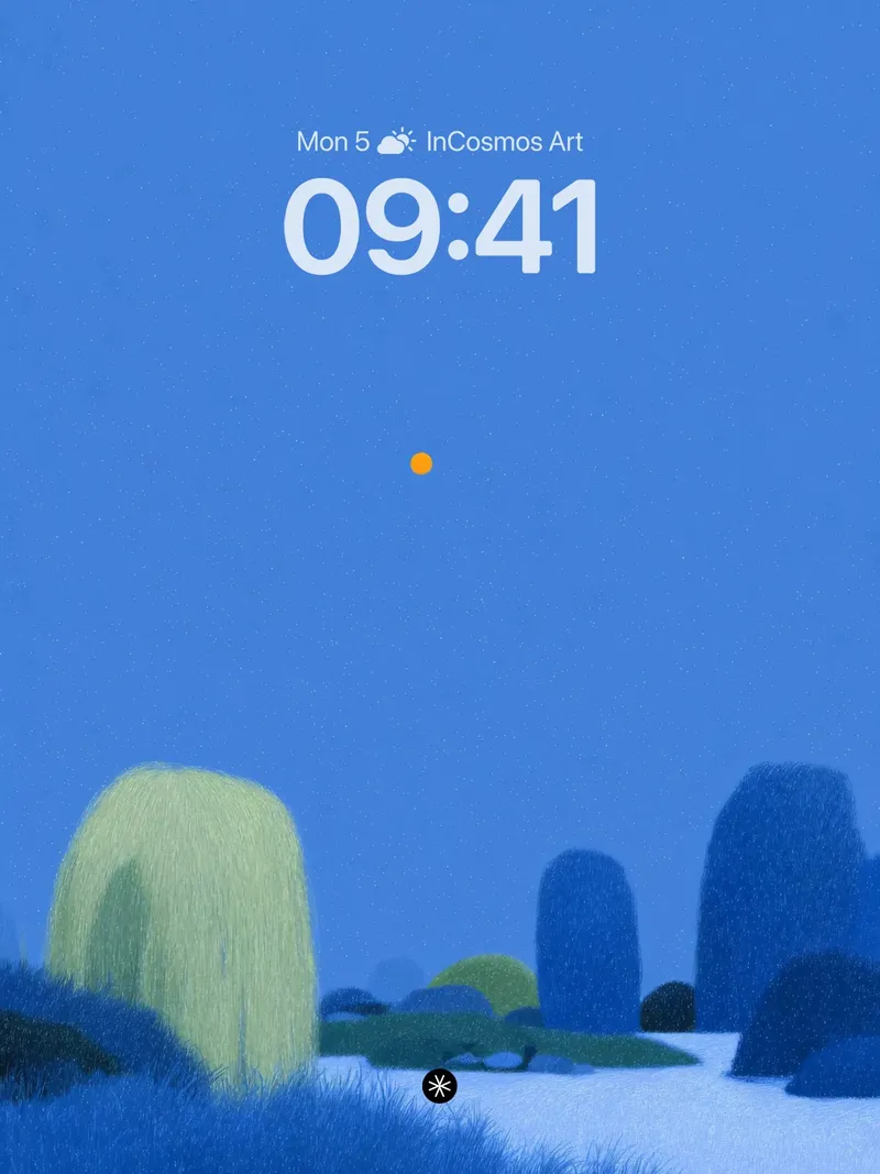 Serene Night Sky Gradient Flow Wallpaper